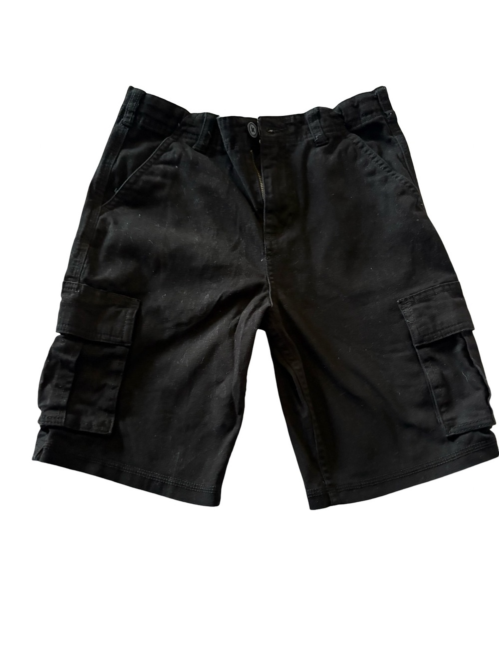 wonder nation Black Cargo Shorts with Side Pockets